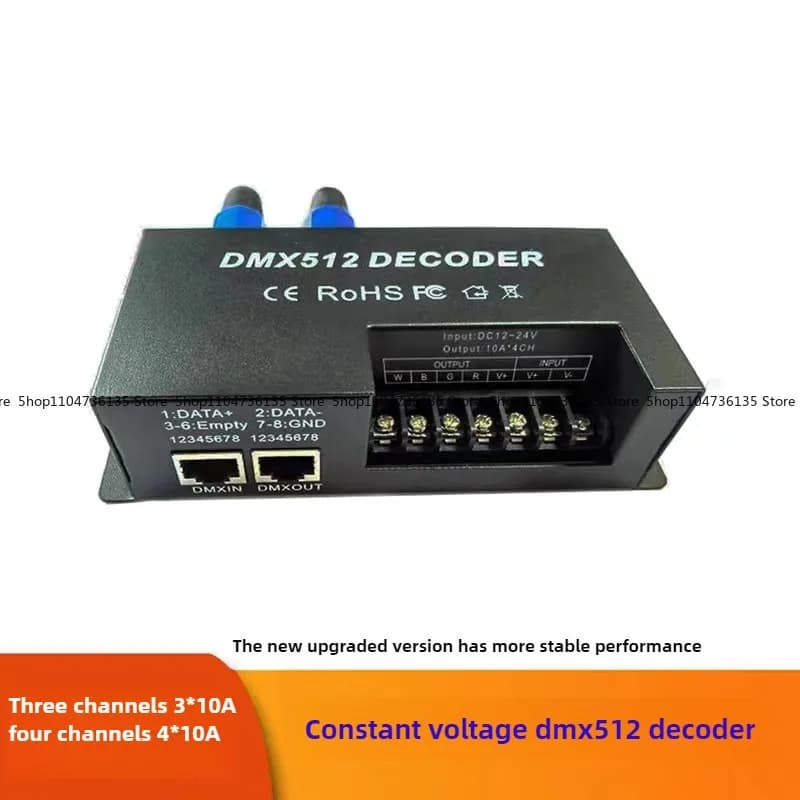 Decodificatore DMX512 3/4 canali a colori RGBW striscia luminosa da palco ingegneria subcontrollo striscia luminosa RGB controller LED