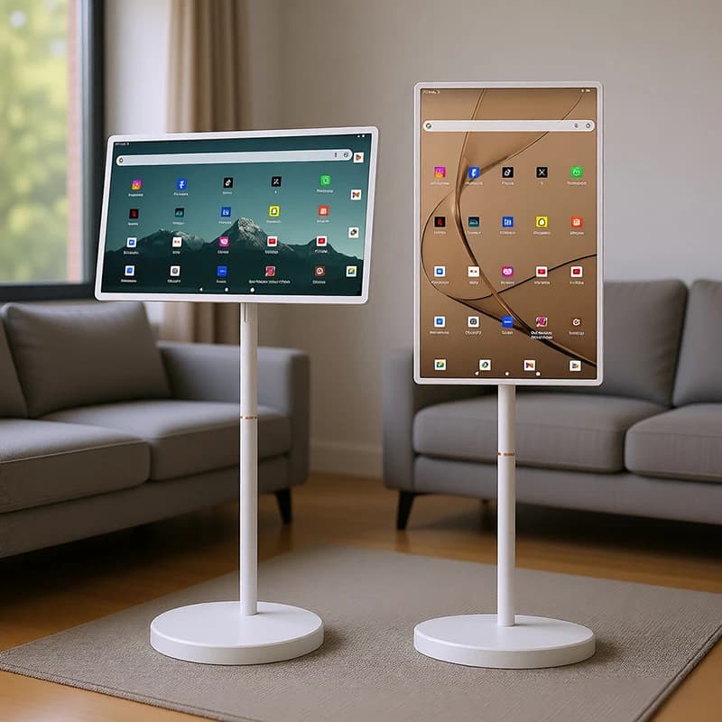 Monitor Portatile Smart TV Android 15 con Supporto, Tablet PC Rotante 8+128GB per Casa/Ufficio