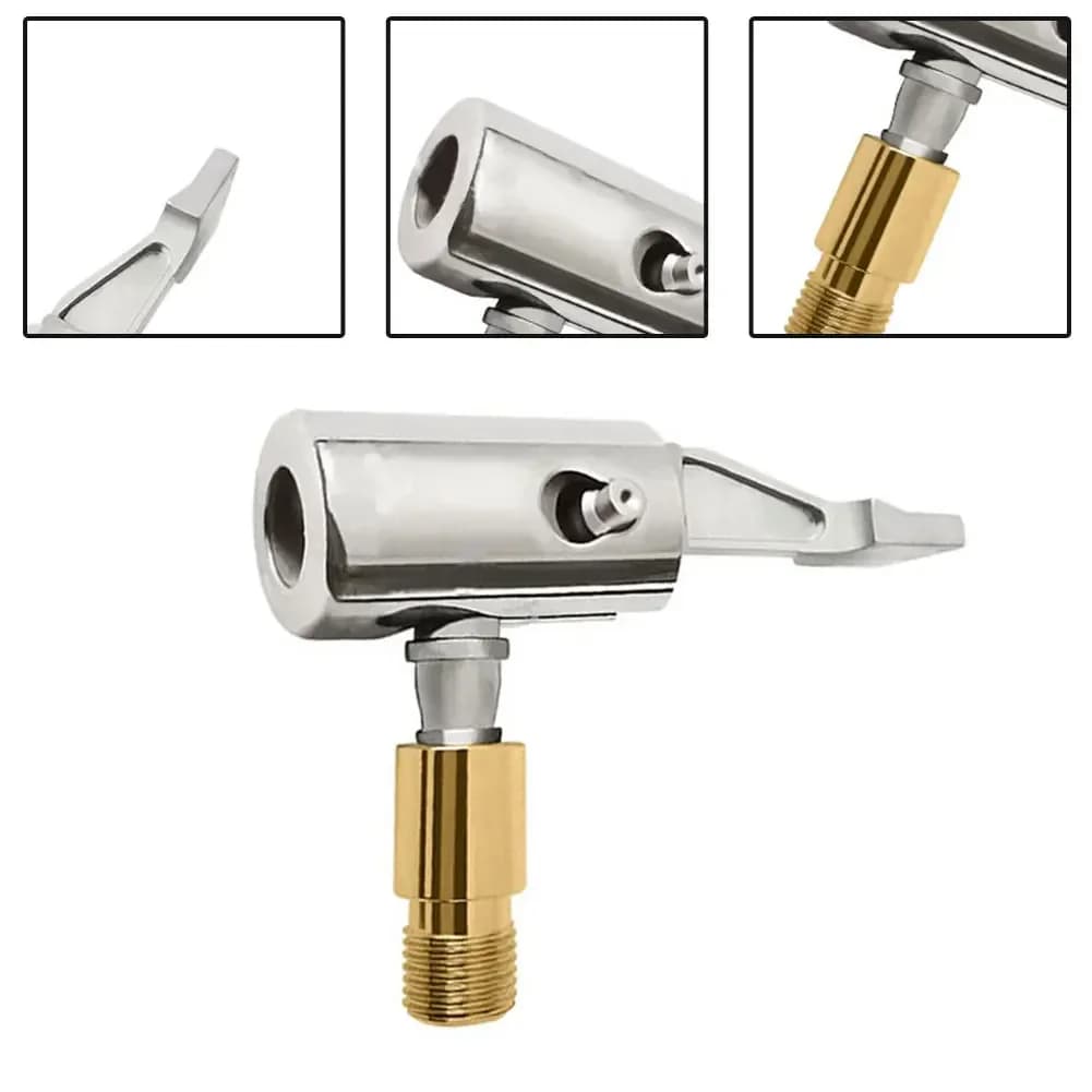 Carhome 1 pz Eccellente Tenuta Stretta Blocco Aria Pneumatico Mandrino Auto Camion Pneumatico Ruota Aria Pneumatico Mandrino Pompa di Gonfiaggio Valvola Clip connettore