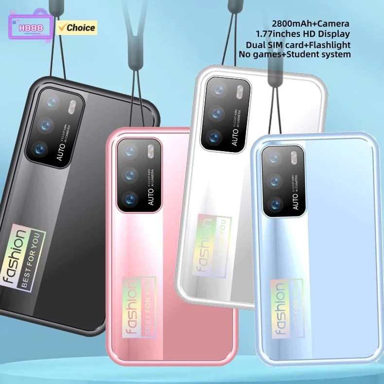 H888 2G Mini Card Phone 1.8inch HD Dual SIM GSM Camera Portable Student Mobile Phone 2800mAh Botton Phone Anti Addiction