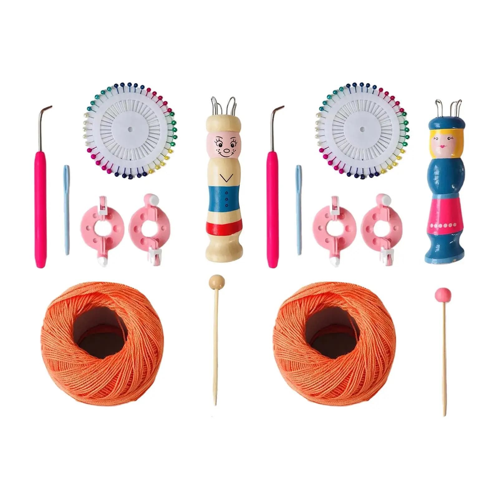 Wooden Loom Knitting Board Weave Loom Kit with Crochets Hooks Great for The Experienced Loom Knitter (Multicolor)