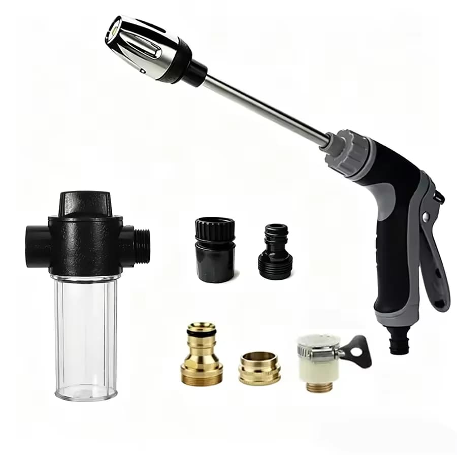 Idropulitrice Waterblitz Pistola a Spruzzo ad Alta Pressione 360 ° Pistola Idropulitrice Rotante Turbowasher per Auto con Ugello per Tubo da Giardino