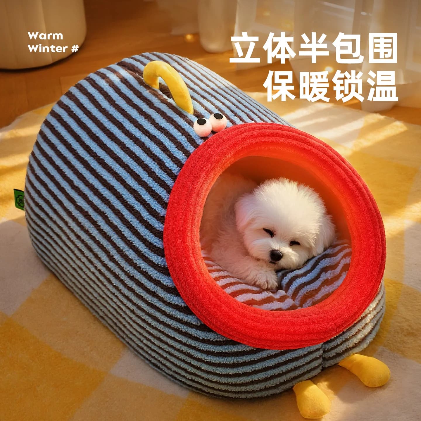 Letti per cani e gatti Tappetini Casa Inverno Caldo Nido per gatti Chiuso Casa portatile Villa Cuccia Gatti Letto per cani Zerbino Cuccia Prodotti per animali domestici