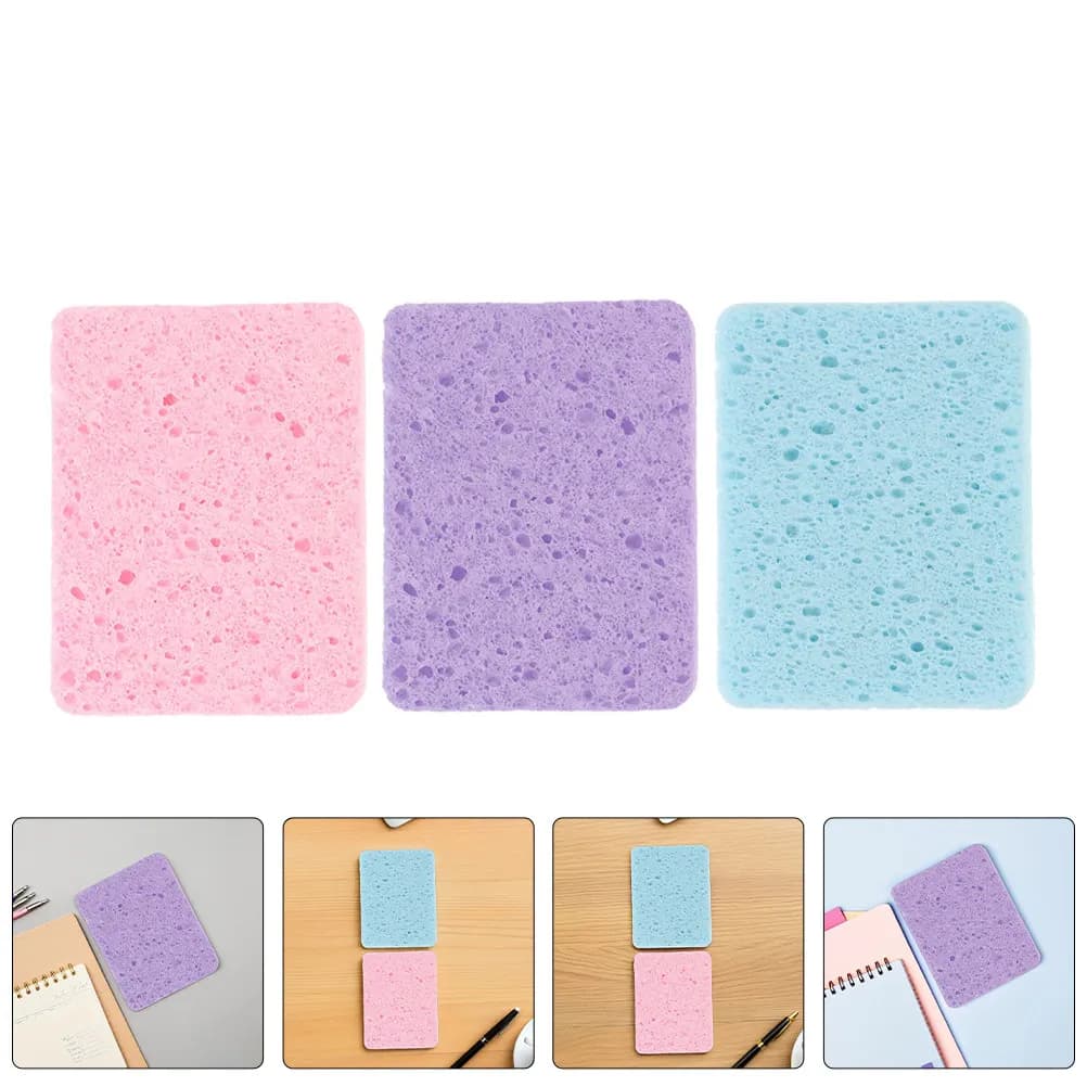 3Pcs Artist Grade Painting Sponge Set Ultra Absorbent Rectangle Sponges Boxed for Watercolor Brush Cleaning Tools Outdoor