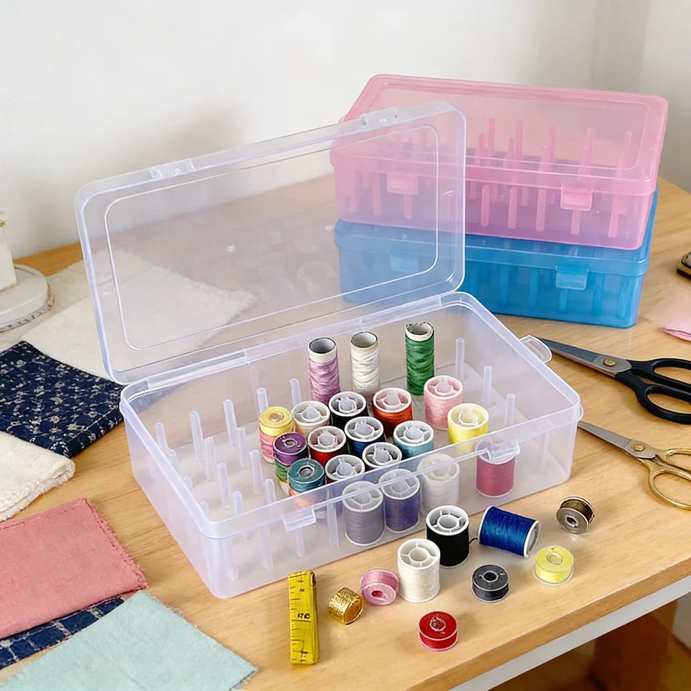 1/2/3 Pezzi Scatola Porta Filo da Cucito a 42 Assi, Contenitore per Accessori da Cucito Fai-da-te