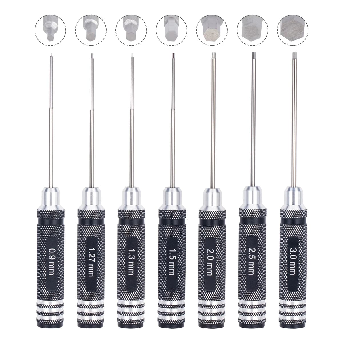 7 IN 1 Steel Hex Screwdriver Set for RC Air Helicopter Drone Aircraft Model Air 0.9/1.27/ 1.3/ 1.5/ 2.0/ 2.5/ 3.0mm
