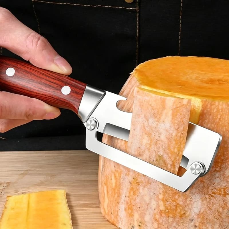 Pelapatate in Acciaio Inox 2-in-1 Multifunzione, Coltello per Pelare Frutta e Verdura, Rimuovi-Pellicola per Zucca e Melone