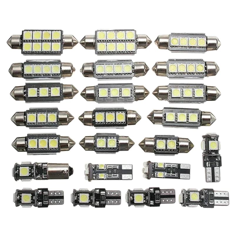 23 pezzi T10 5050 lampadina a LED per auto cupola interna bagagliaio targa lampade kit bianco per Bmw E53 E60 E90 lampada a LED