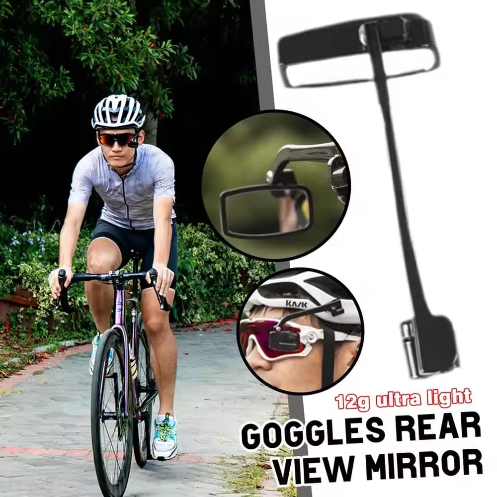 Bike Cycling Glasses Rearview Mirror Bicycle Helmet Mirror High Definition 360 Large Field of Visual Ultralight Portable