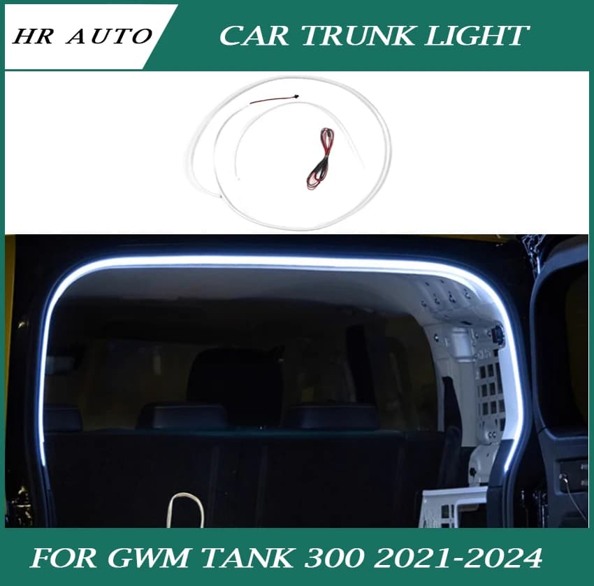 Bagagliaio di un'auto Luce Coda Box di Illuminazione Misura per GWM Tank 300 2020-2024 Modificato Auto LED Strisce di illuminazione per auto Accessori per interni auto