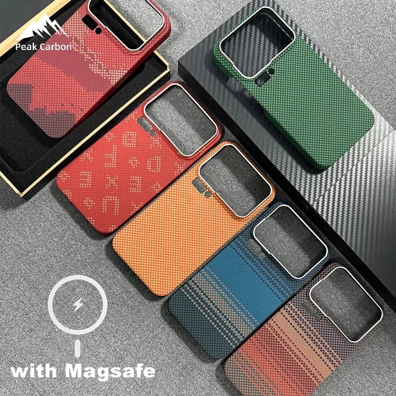 Per Xiaomi 17 Pro Max / 17 Pro: Custodia Protettiva Ultra Sottile e Leggera in Fibra Aramidica Magnetica con MagSafe / Protezione Lente in Metallo