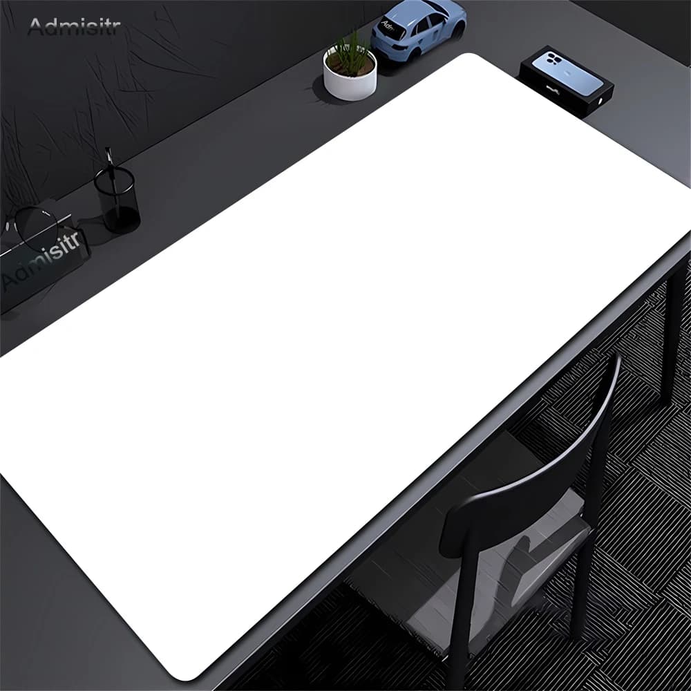 Tappetino per mouse bianco e nero Tappetino per mouse impermeabile da gioco di grandi dimensioni Tappetino da scrivania antiscivolo in gomma tinta unita Tastiera per computer Tappetini da scrivania grandi