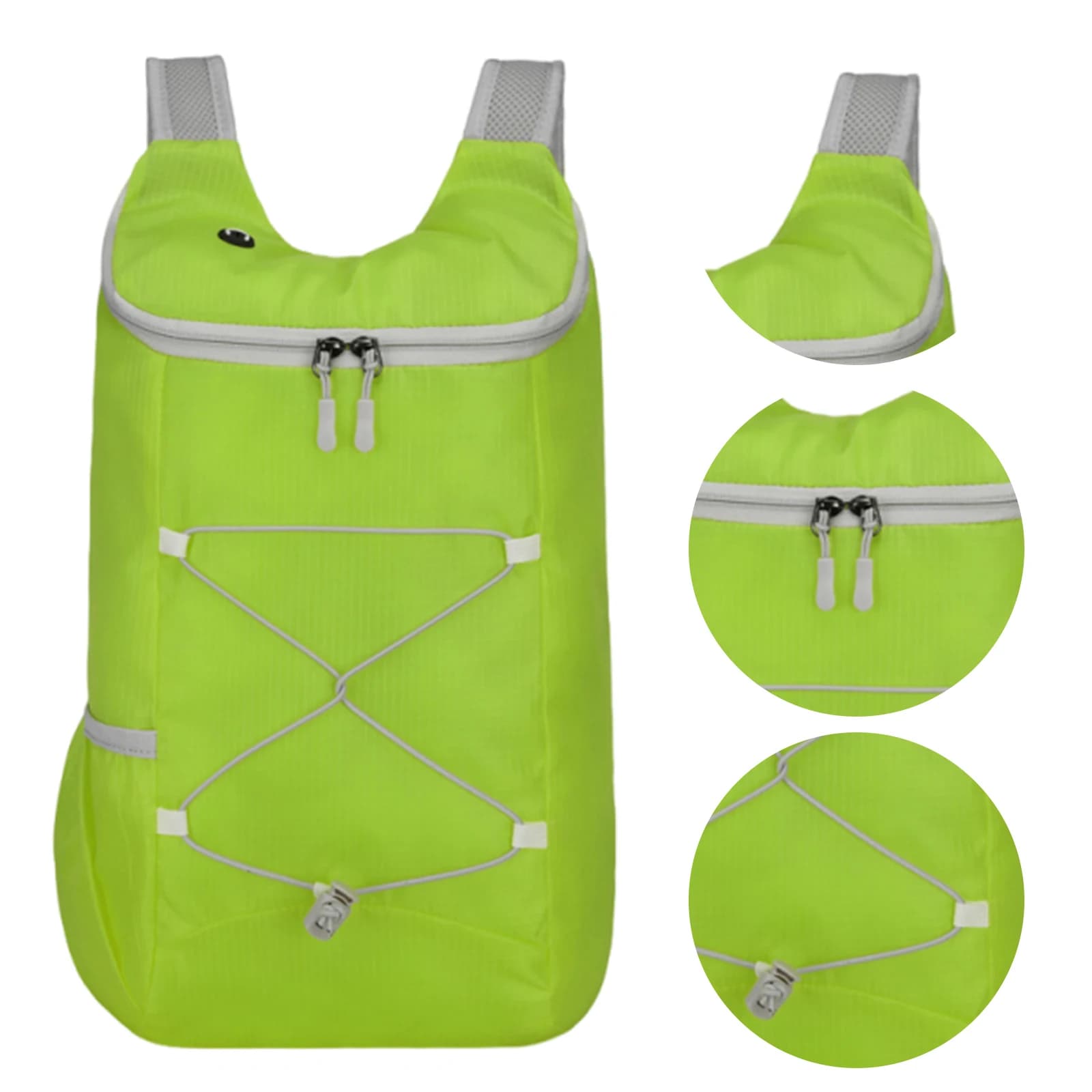 12L Cycling Backpack Large Capacity Ultralight Storage Knapsack Multifunction Lightweight Zippers Rucksack Camping Sports Bag