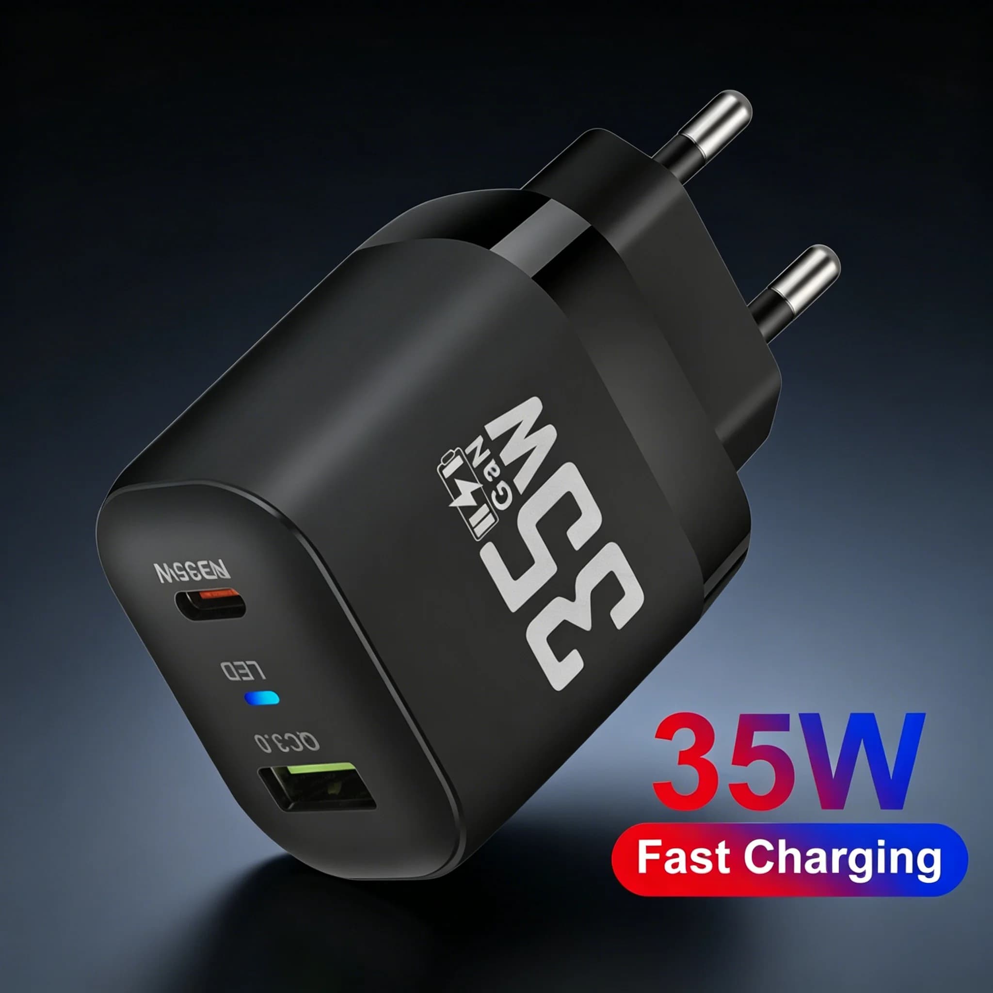 35W LED USB Type C Fast Charging Adapter PD Wall Charger for iPhone 15 Samsung Xiaomi Huawei EU/US/KR Plug Mobile Phone Adapter