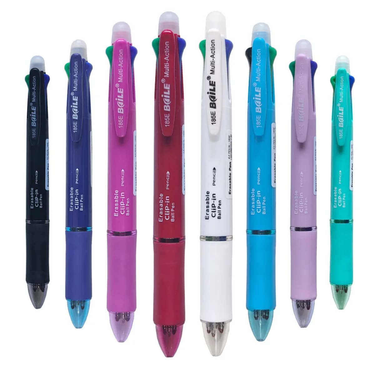 Penna multifunzione cancellabile 5 in – Gel da 0,7 mm + matita da 0,5 mm, 4 colori ricaricabili per cancelleria scolastica e per ufficio