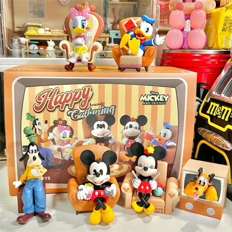 Disney Topolino e i suoi amici riuniscono per una serie Joyful Time Blind Box Anime Figure Collezione di modelli in PVC Decorazione di giocattoli