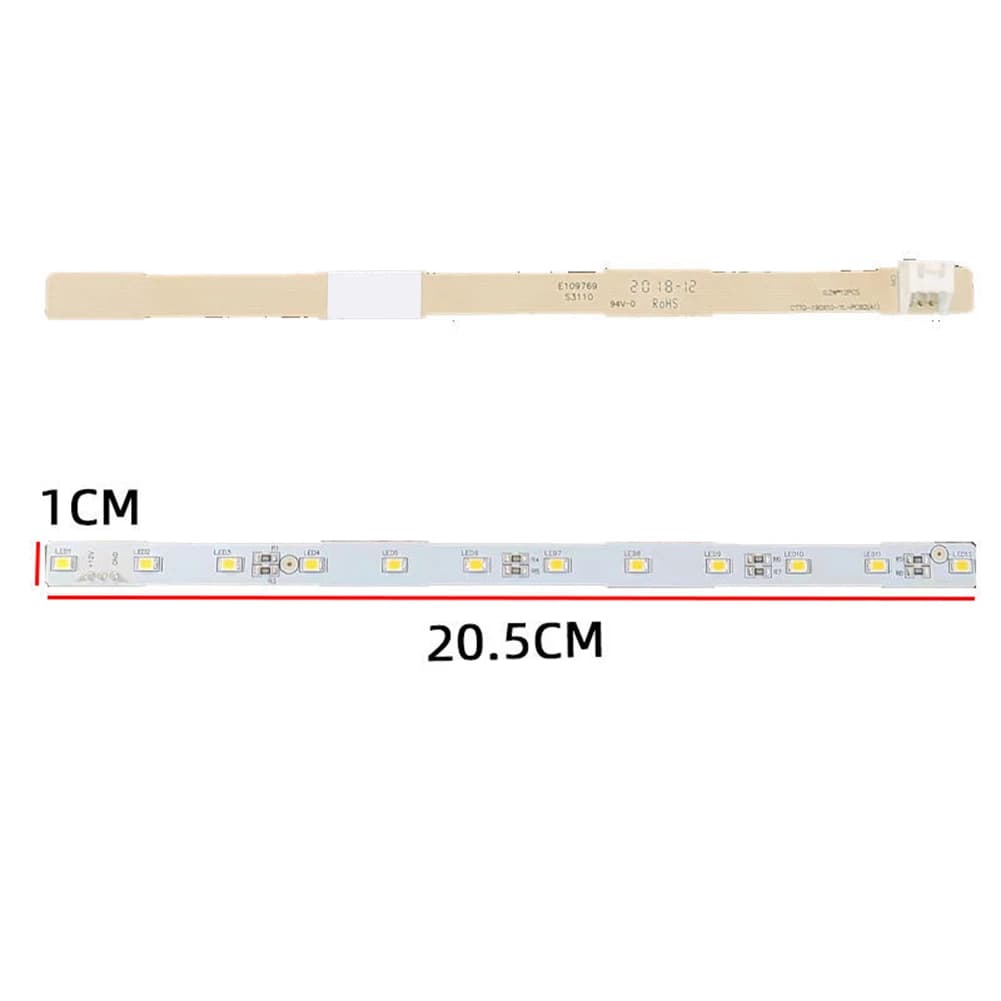 For Electrolux Refrigerator Light Strip EHE4809GDS E109769 12V LED Cooling Lamp Bar 20.5cm White Interior Replacement Part