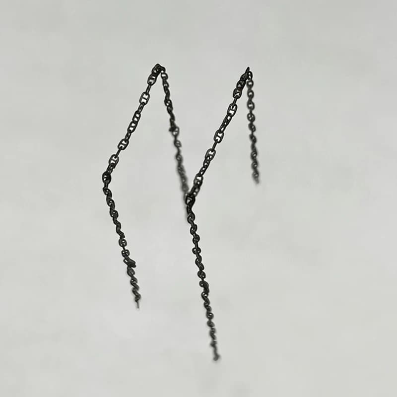 2 Pezzi Catena di Ancoraggio Universale Lunga 60mm per Modelli di Navi in Scala 1/700, Larghezza 0,65mm, Catena a Maglie Miniatura, Accessori per Diorami