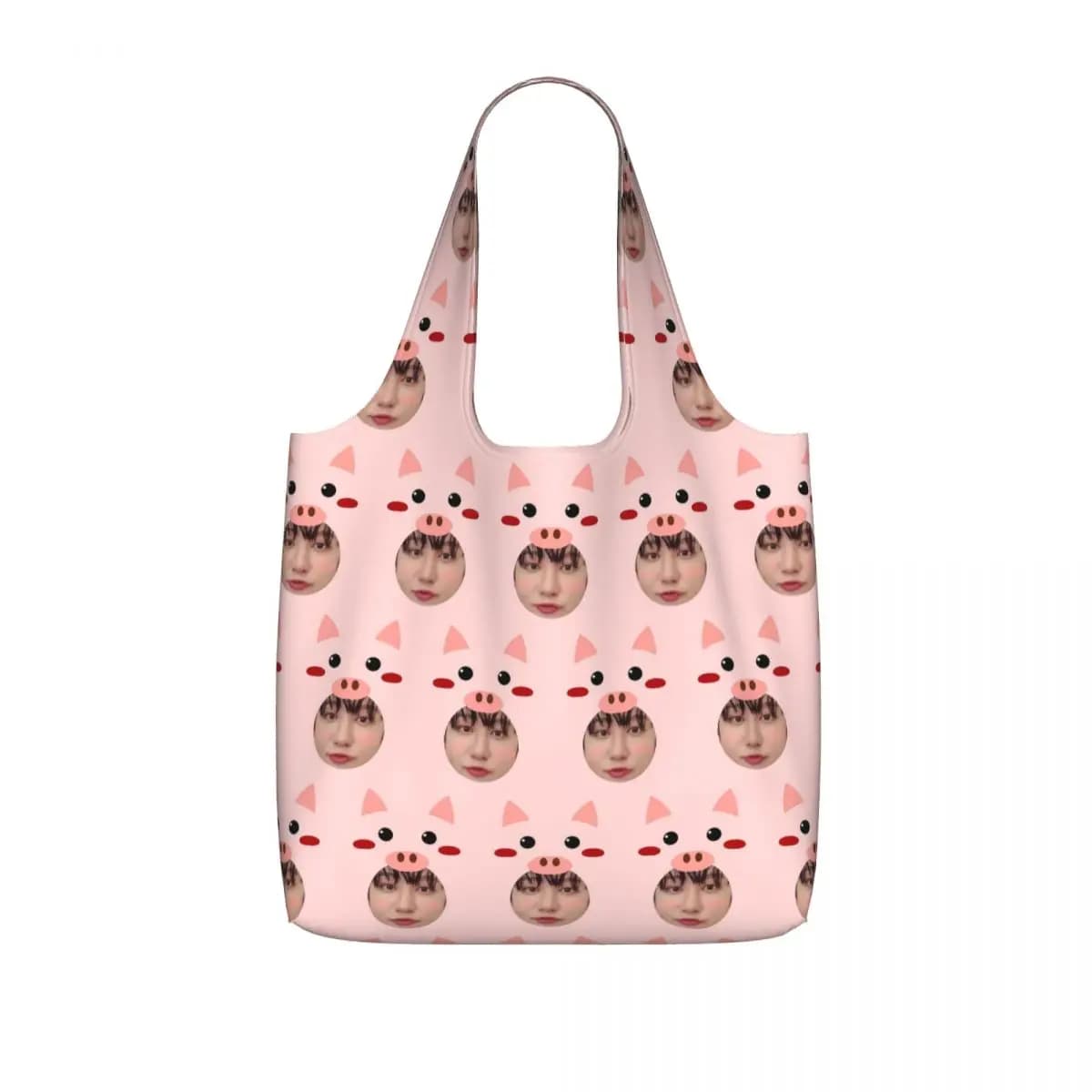 Dwaekki Changbin Shopping Tote Bag Canvas Large Capacity Shoulder Bags Shopper Grocery Handbag for Women