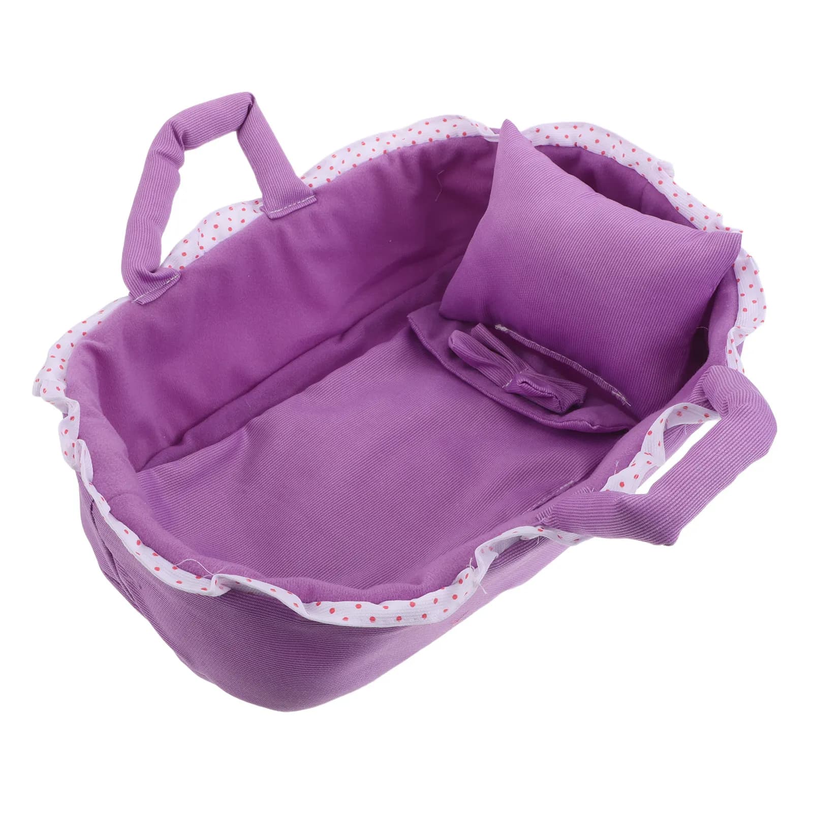 Miniature Baby Bassinet Carrier Cradle Portable Furniture Bed Handle for 35Cm House Accessories Cradle Safe Play