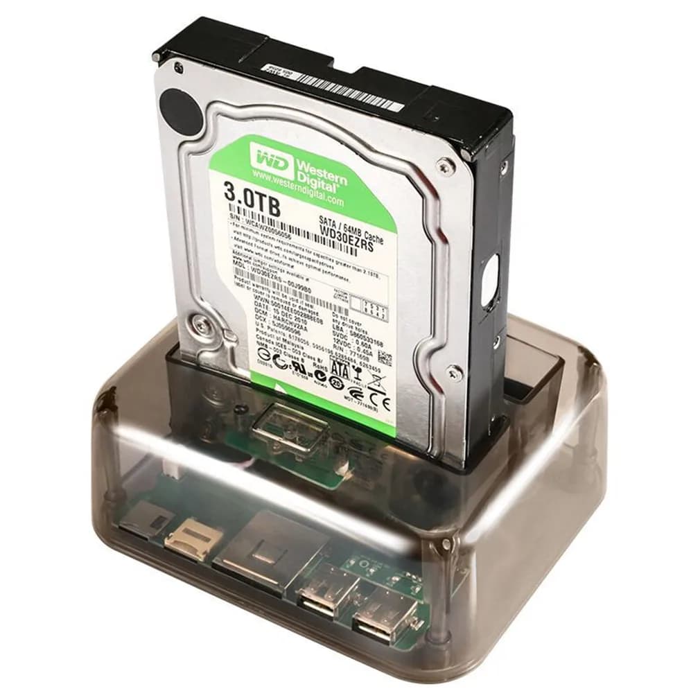 Base per disco rigido da 2,5 pollici/3,5 pollici USB 3.0 a SATA/IDE per custodia HDD Docking station per disco rigido con slot M2 TF SD per TV portatile