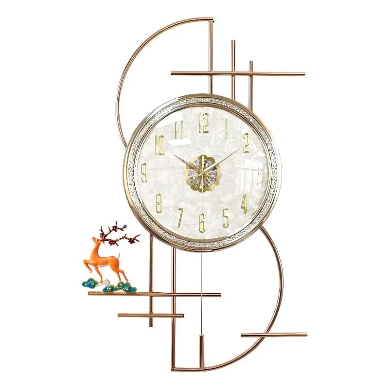 Orologio da Parete a Conchiglia, Moderno e Semplice, Lusso Leggero, Silenzioso, per Soggiorno e Casa