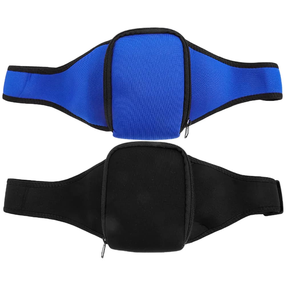 2 Neoprene Fitness Waistpieces for Microphone with Adjustable Strap for Carrying Microphone Running Outdoor Gym