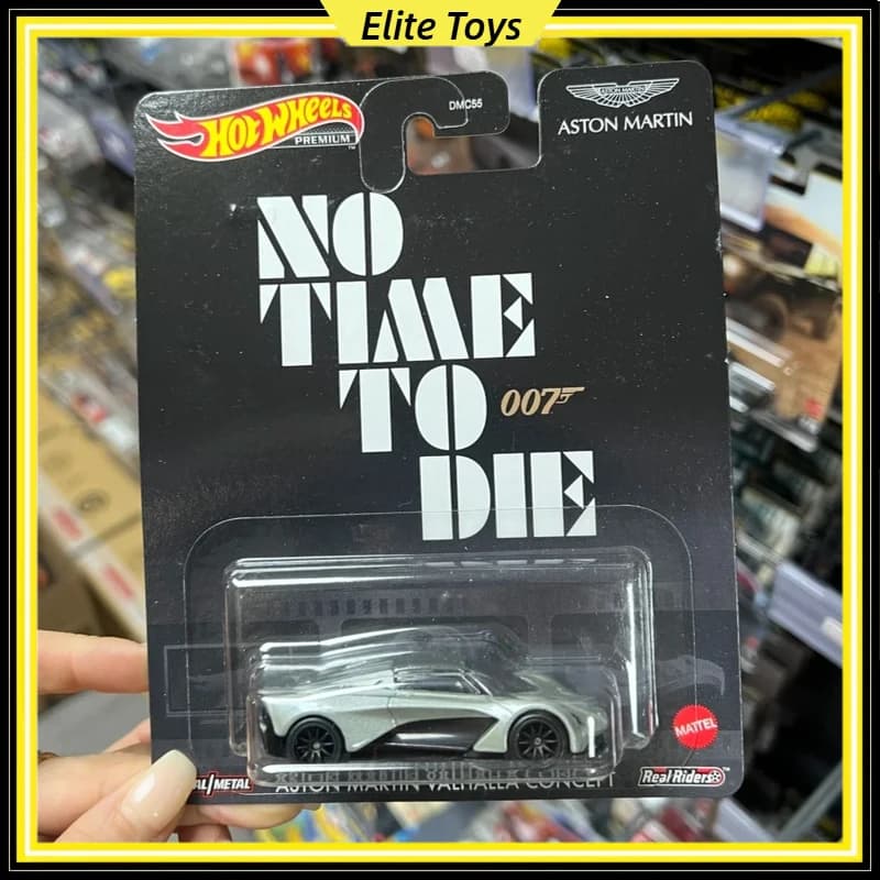 Modellino Auto in Metallo Premium Hot Wheels Aston Martin Valhalla Concept 007 No Time To Die, Pneumatici in Gomma, Giocattolo da Collezione