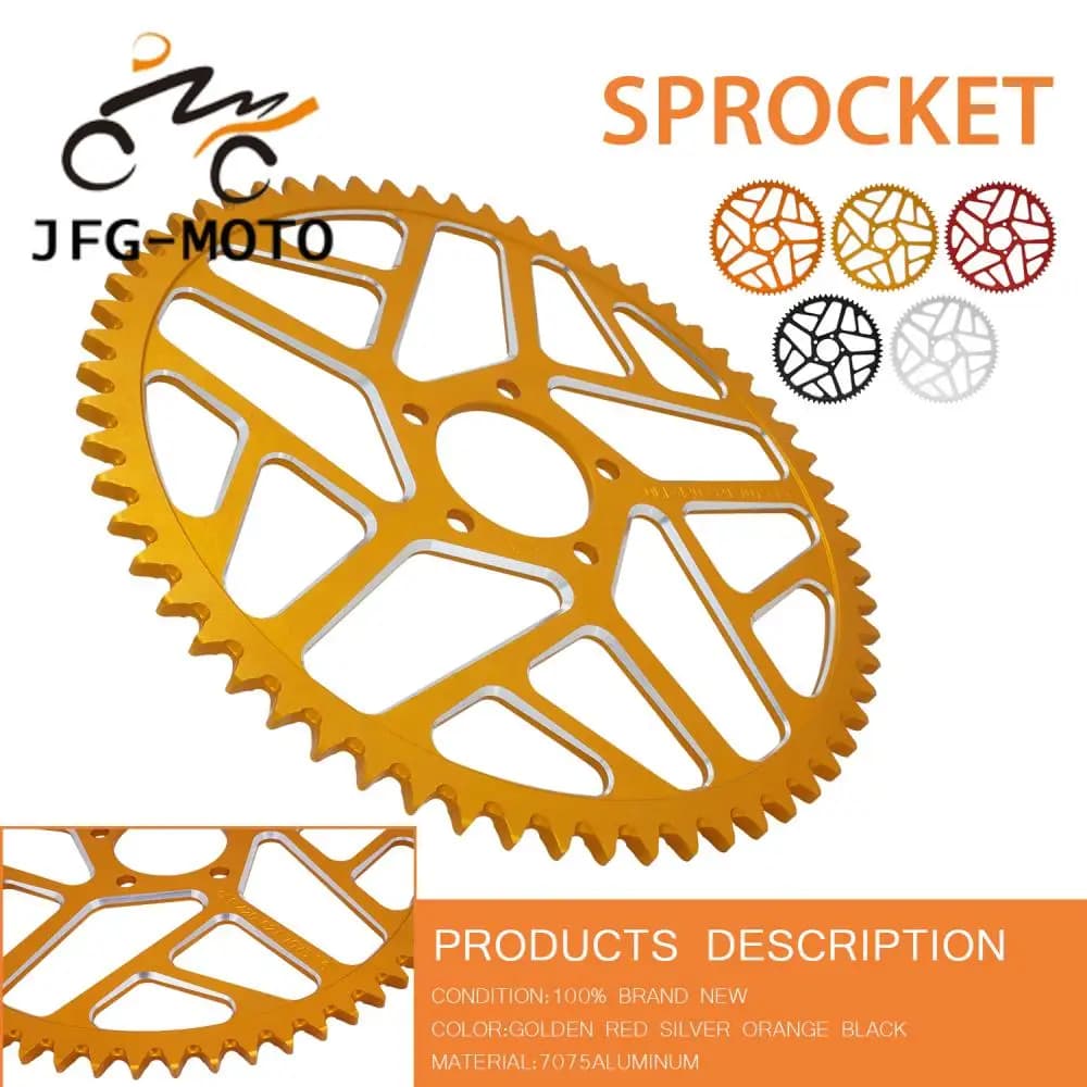 Moto Catena Pignone In Alluminio Per Talaria Sting Elettrico Dirt Bike 58T 62T Per Surron Segway Light Bee SX 160 260X160 X260
