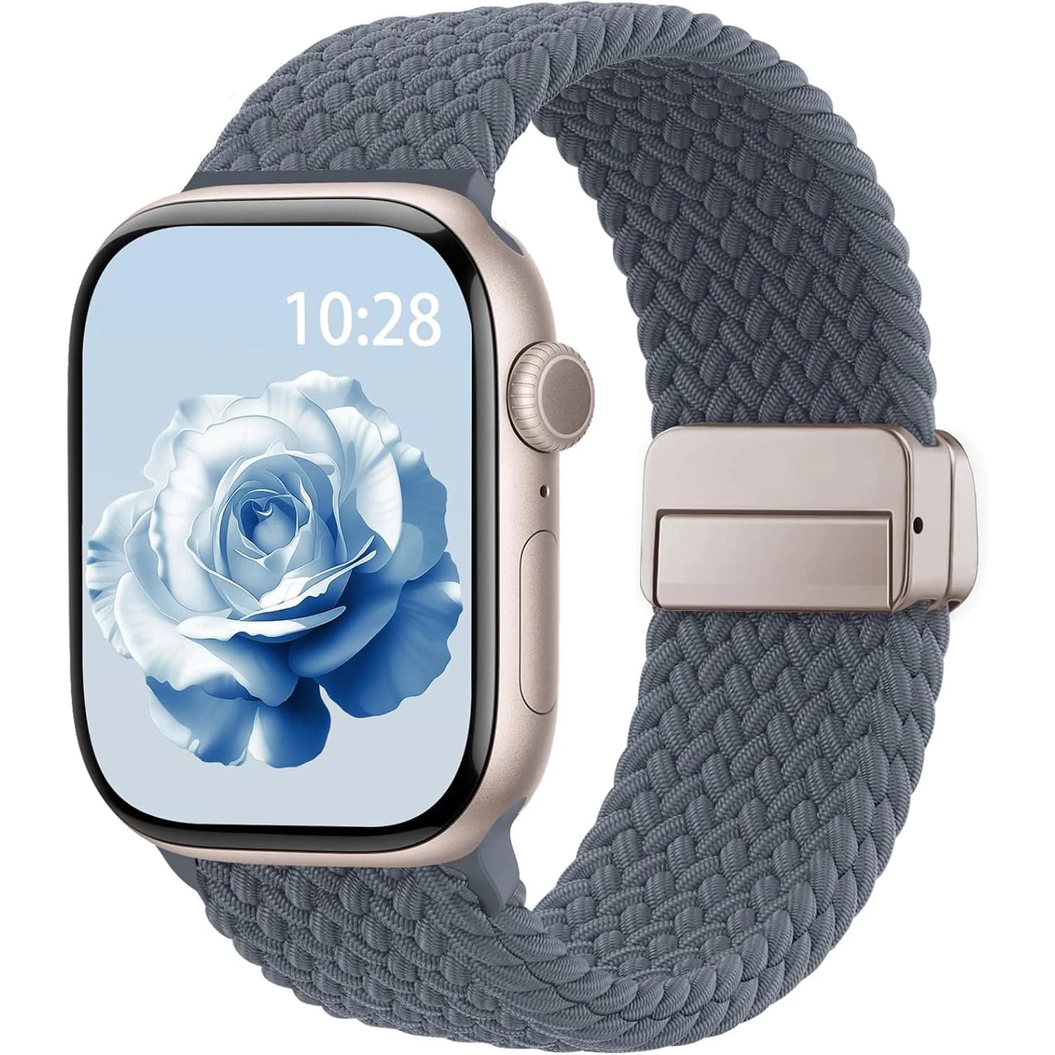 Cinturino elastico intrecciato compatibile con i cinturini Apple Watch 38 40 41 mm 42 44 45 46 49 mm per donna e uomo, morbido cinturino in nylon a singolo anello.