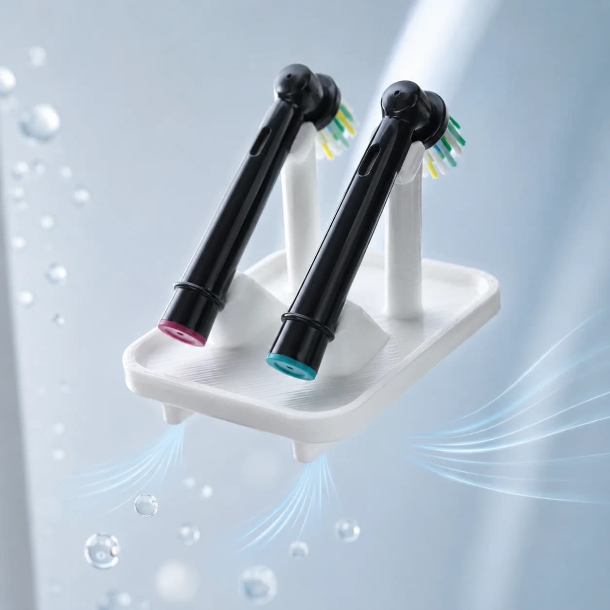 Stylish 3D Printed Bathroom Organizer Rack Special Storage Holder For Replacement Electric Toothbrush Heads