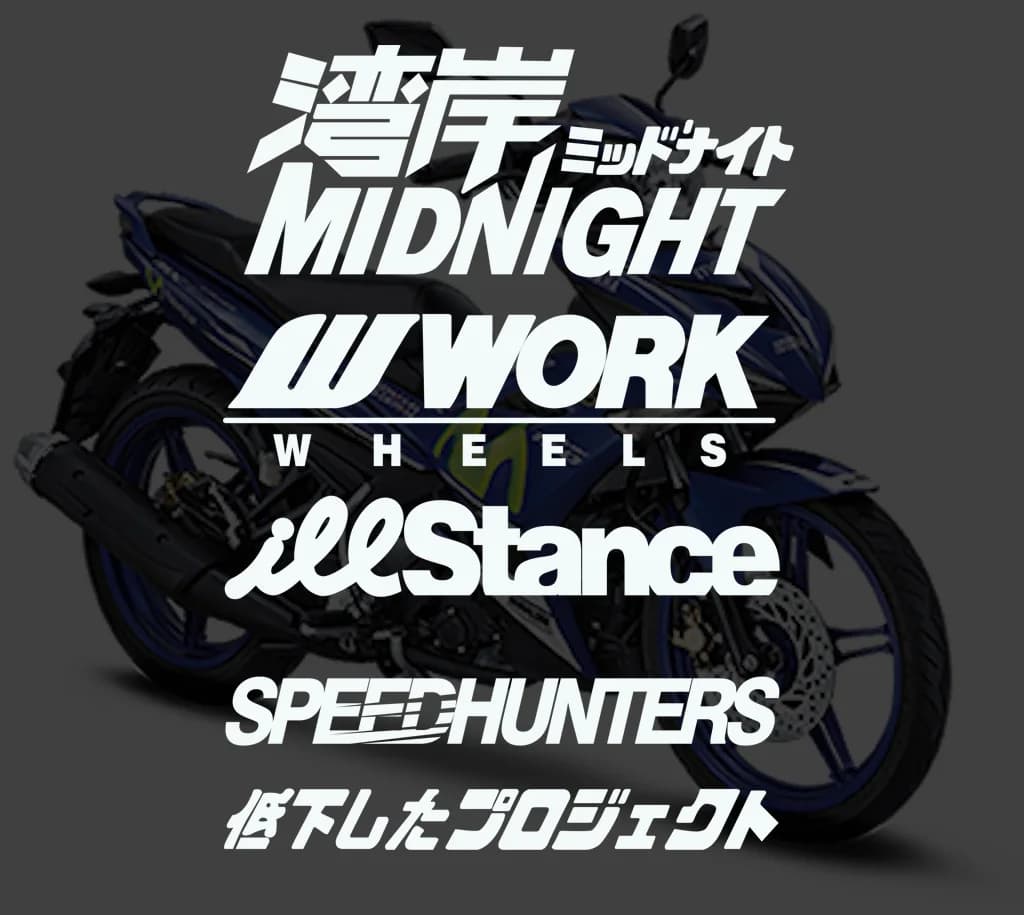 Riflettente Speedhunter Midnight JDM Work Wheel casco moto Side Tank decalcomanie adesivi