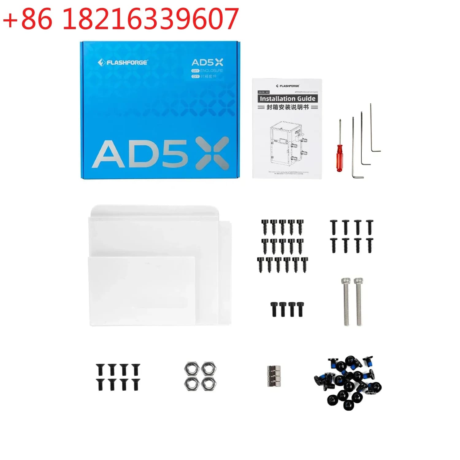 Enclosure Kit for FLASHFORGE AD5X Original Protective Cover Dust Prevention for AD5X 3D Printer Parts
