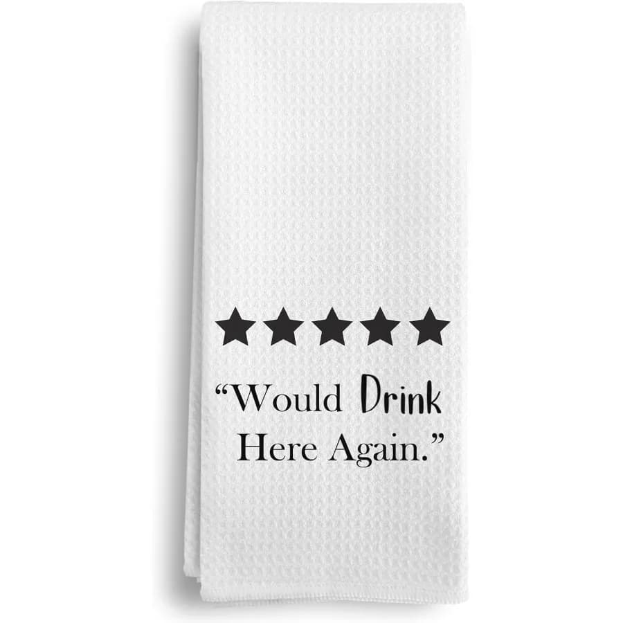 Accessori per carrelli da bar Asciugamani decorativi Bereebbe di nuovo Asciugamani da cucina per bar Regali per hostess di champagne per un divertente carrello da bar per la casa D