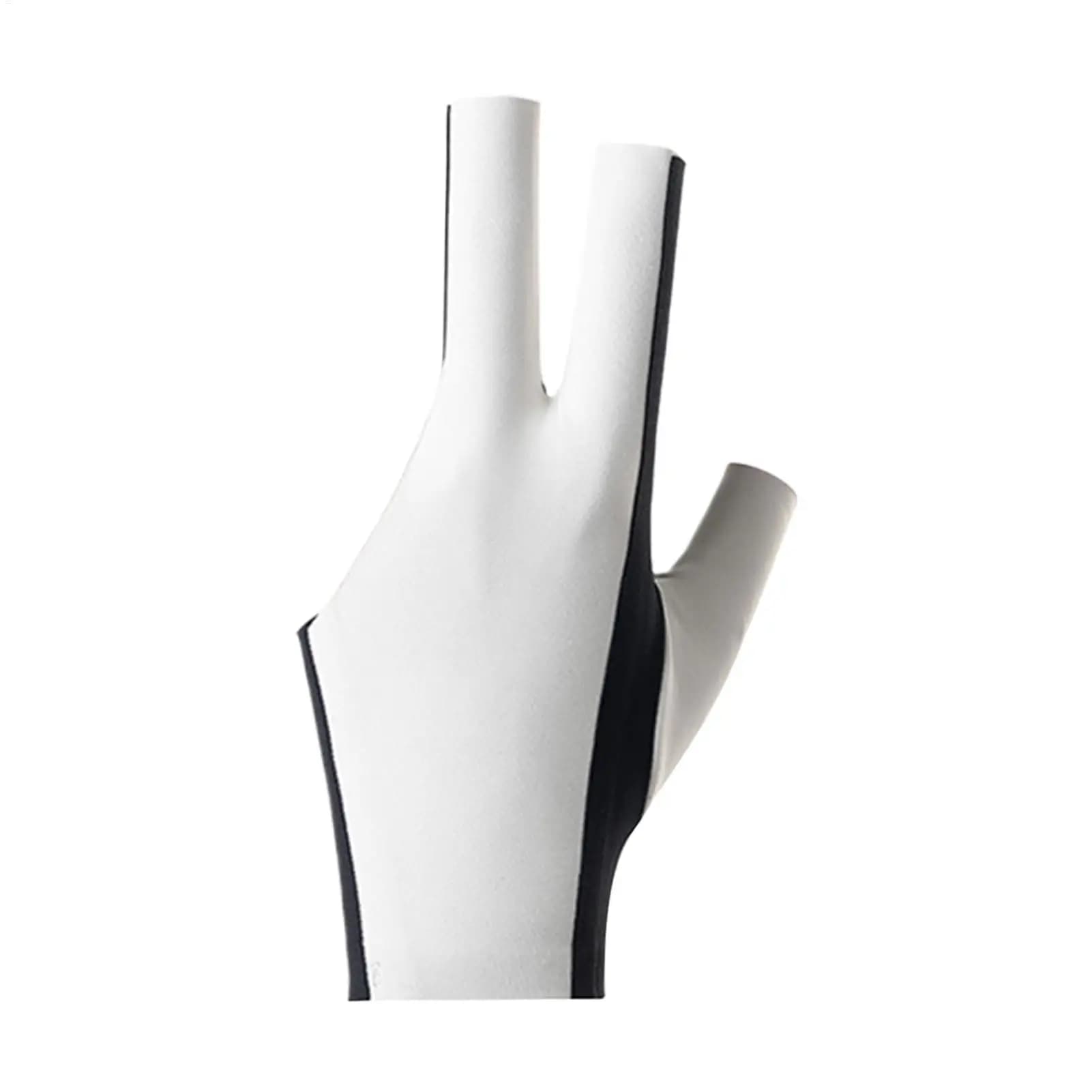 Guanto da biliardo per mano sinistra, 3 dita, accessori per stecca da biliardo, guanti elastici per professionisti, uomini, donne, appassionati, partite