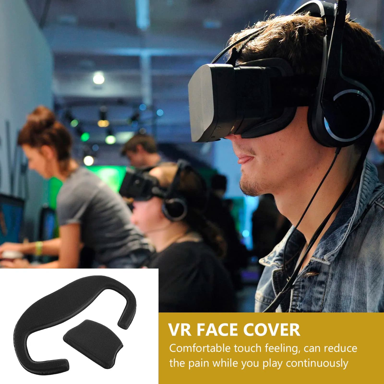 1Set Vr Face Cushion Soft Ergonomic Breathable Sweatproof Light Blocking Pad for Vr Gaming Headset Replacement Comfort Accessory