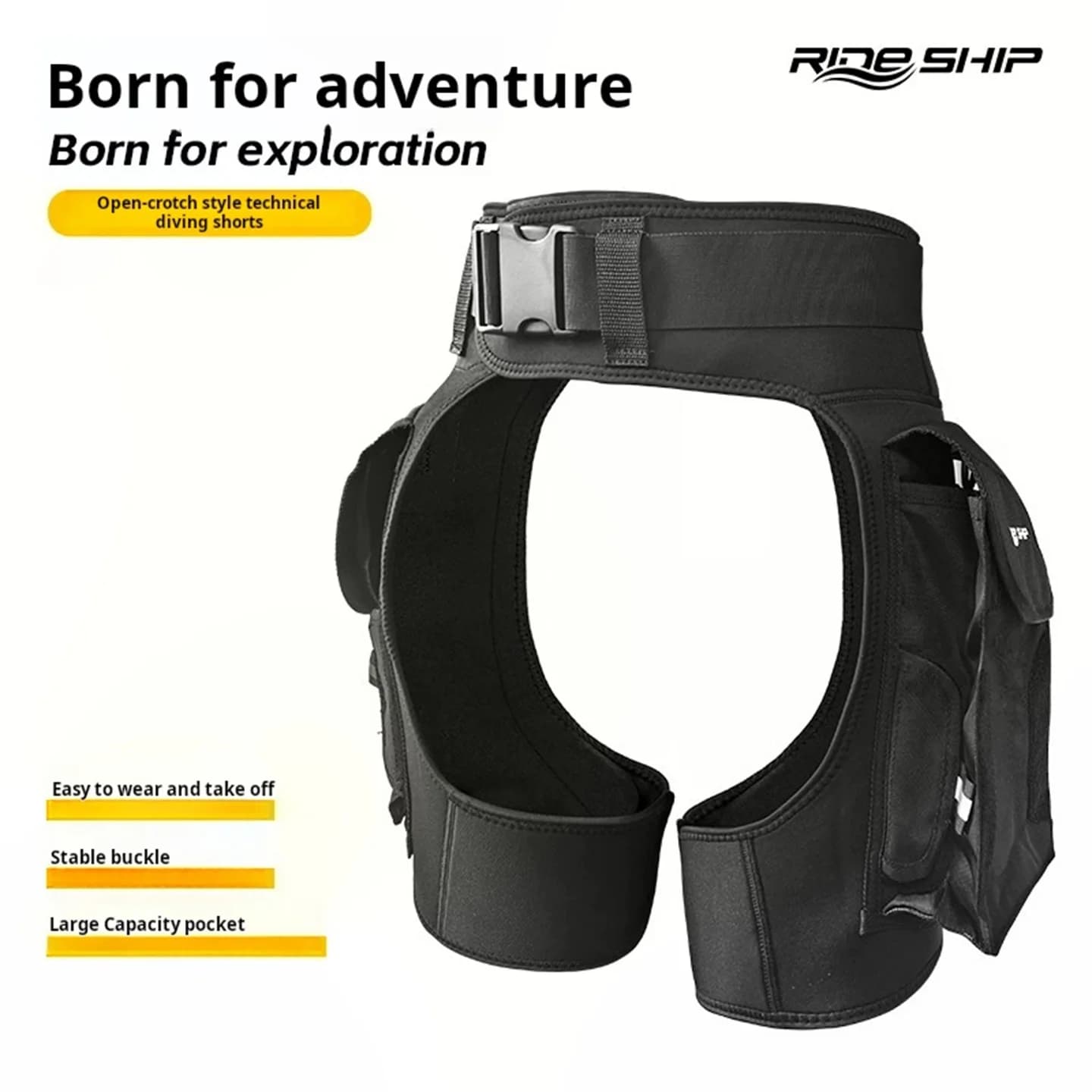 3 mm open horse style neoprene technical diving shorts Man Multifunctional woman for snorkeling Sailing Surf Beach Means pants