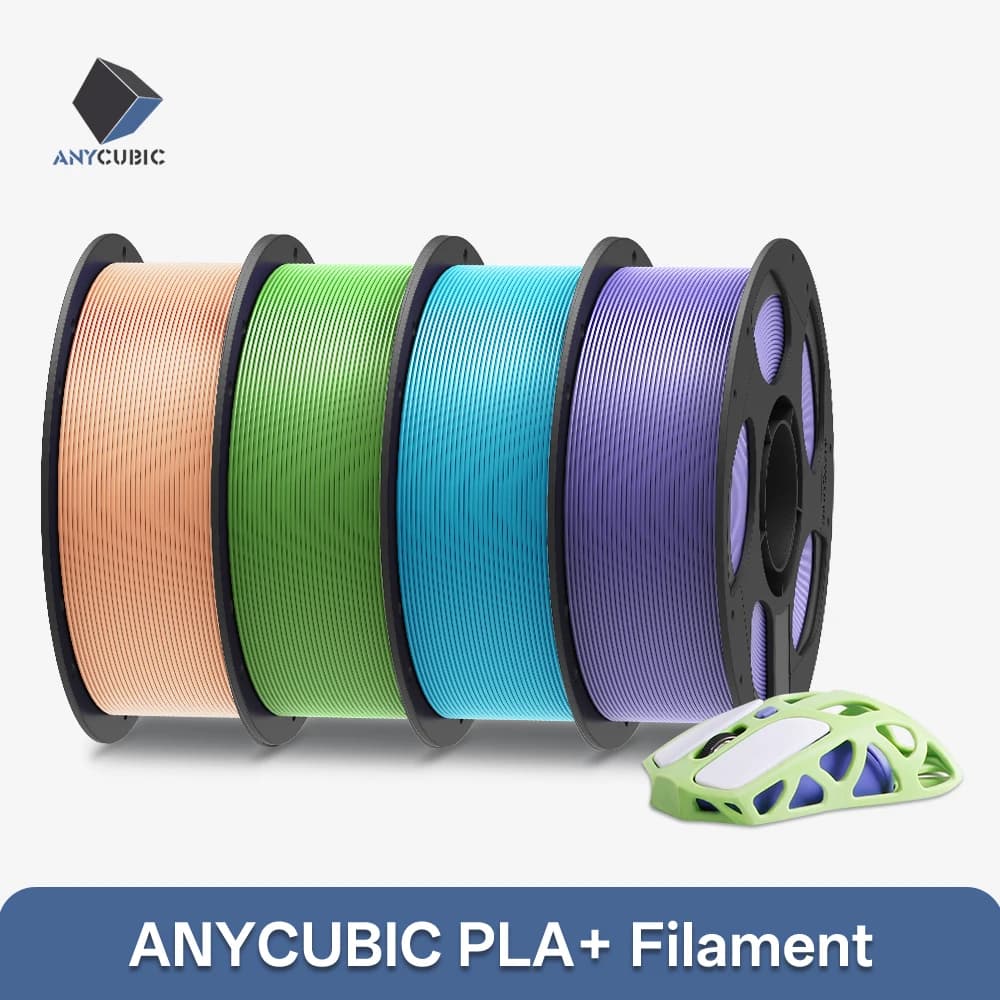 5KG PLA+ ANYCUBIC Filament for 3D Printer, 1.75mm, High Precision 3D Printing Material, Plastic Rubber for Kobra S1C