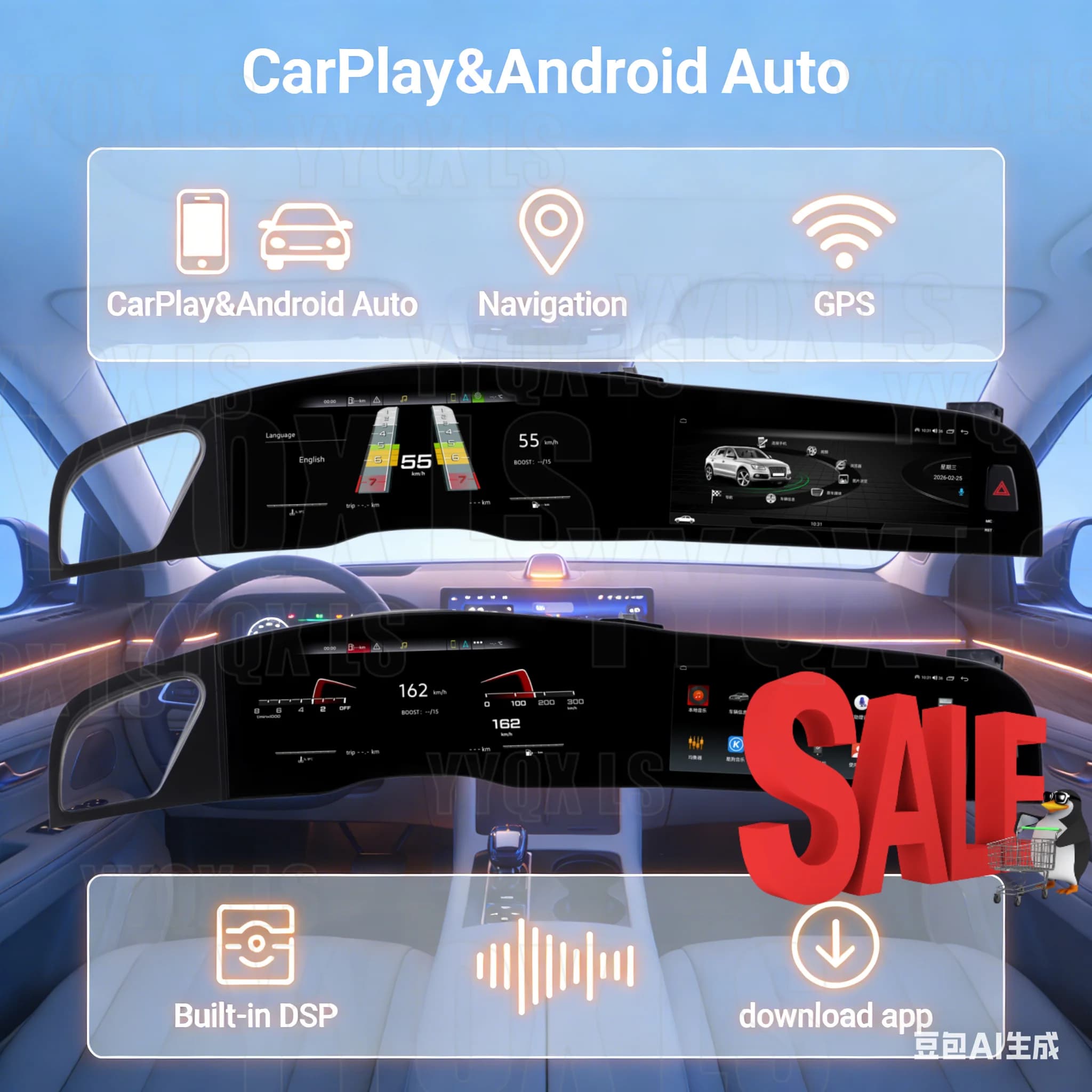 12.3'' Car Radio For Audi A4 2009-2016 Car Multimedia Video Player GPS Navigation Carplay Head Unit Car Stereo Touch Screen 5G