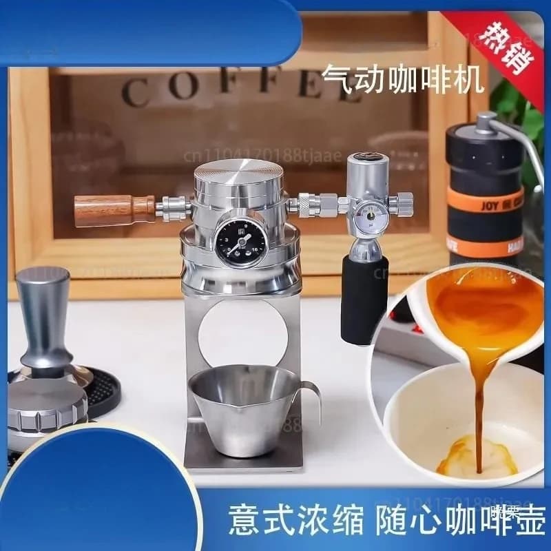 Pneumatic Coffee Machine G32 Stainless Steel Home Outdoor Commercial Camping Espresso Pot Portable Windless