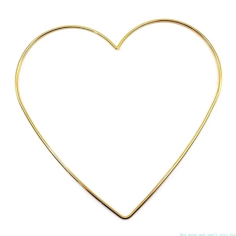 50-200mm Lov Shaped Dream Catcher Frame Circle Ring Metal Macrame Lov Hoop for Handmade Dreamcatcher Making Wall Drop Shipping