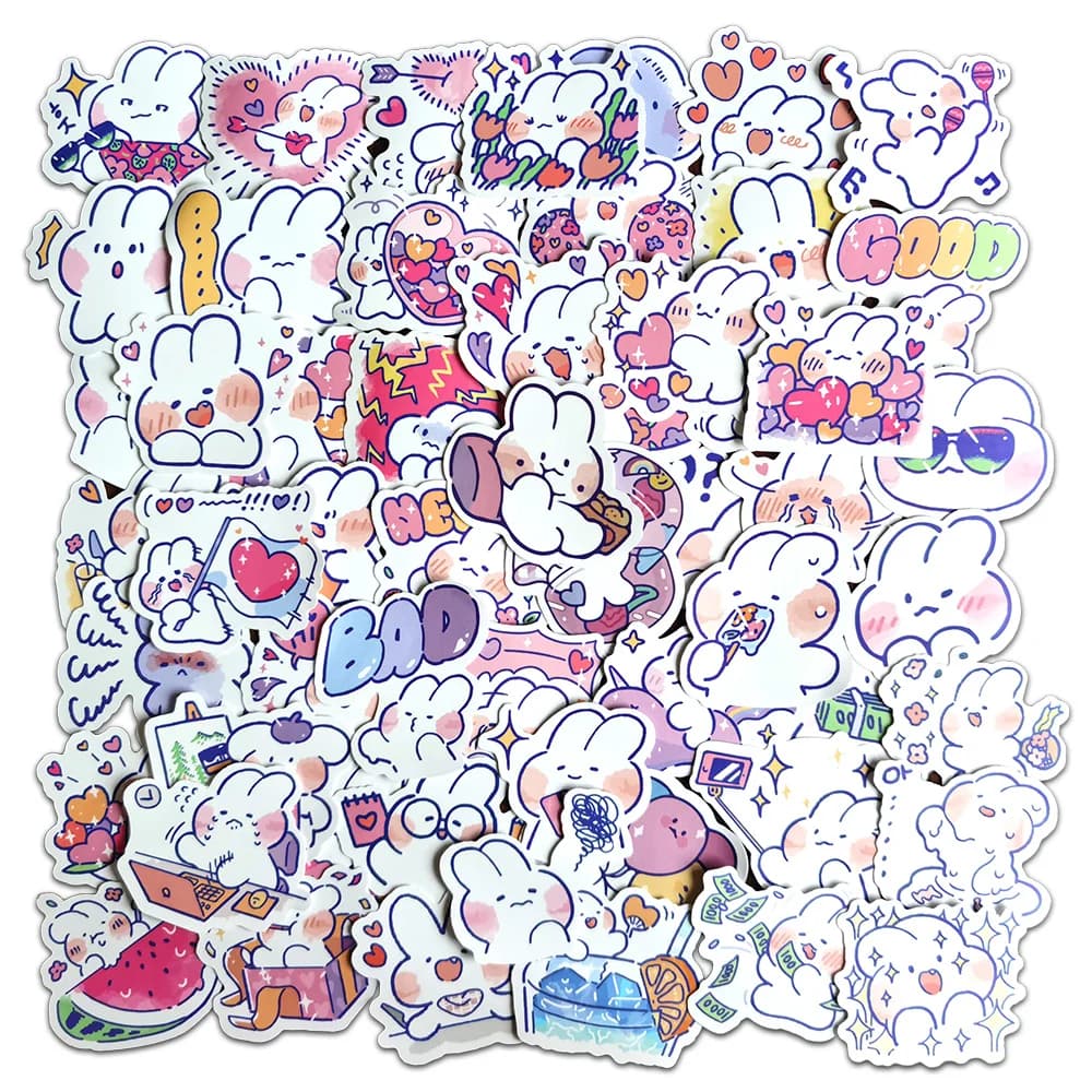 10/20/60pcs Del Fumetto Del Coniglio Mongmong Adesivi Del Computer Portatile Scrapbook Notebook Diario FAI DA TE Carino Decalcomania Del Vinile adesivo per I Bambini Ragazza giocattolo
