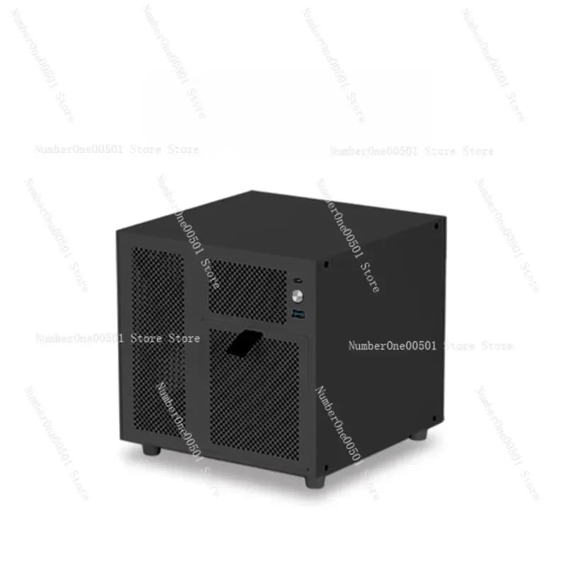Chassis NAS a 4 Bay con Alimentatore SFX, Supporto Scheda Madre Mini ITX, Case per Server di Archiviazione Domestica a Formato Ridotto