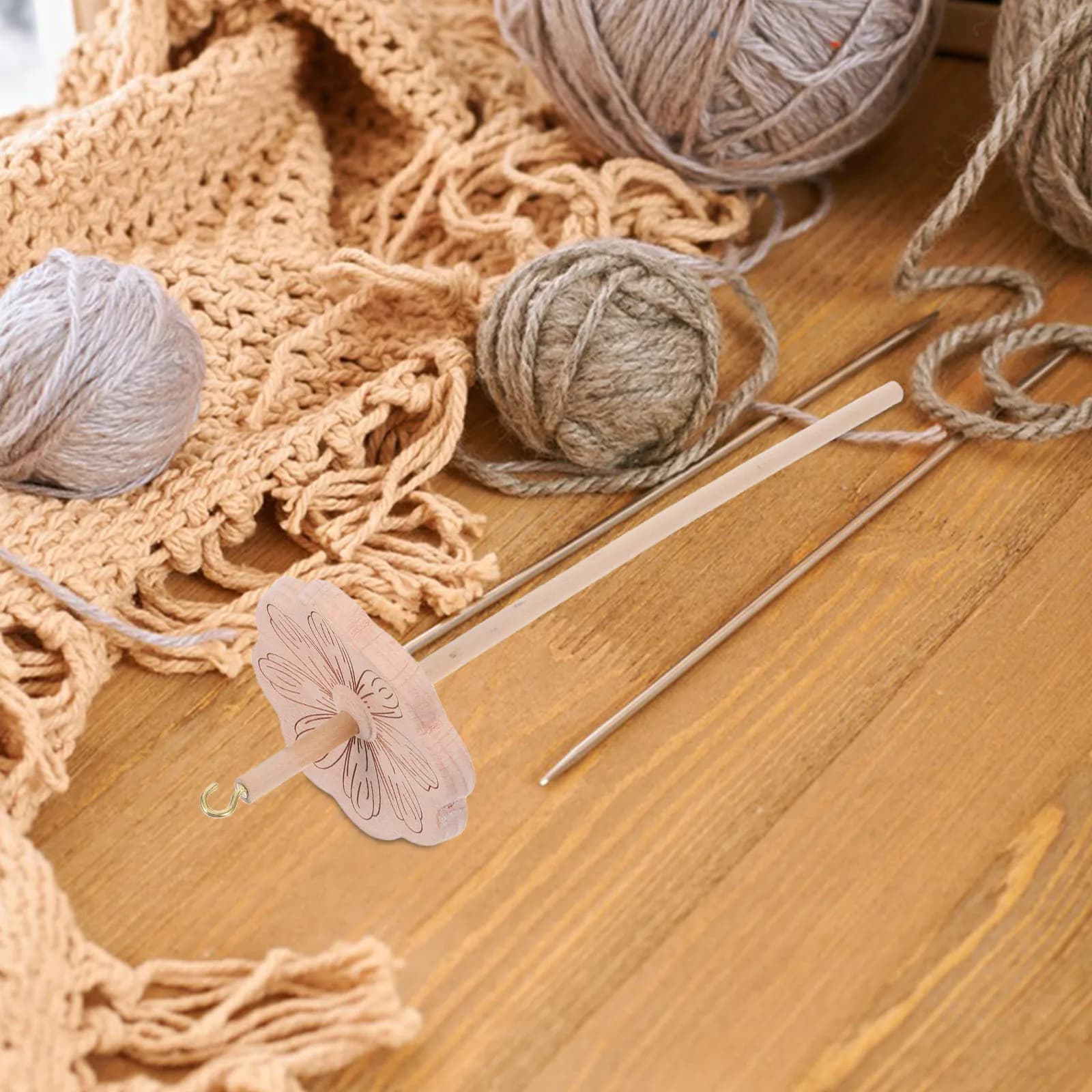 Accessorio per ruota girevole in filato di legno Mandrino a goccia in legno duro realizzato a mano per gli appassionati di rovina Uso versatile negli studi tessili