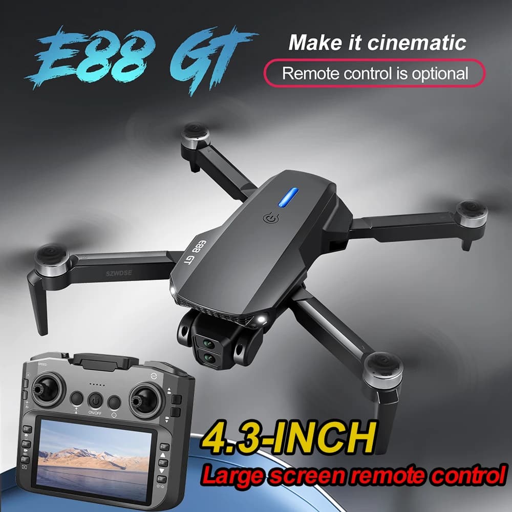 NEW Drone E88GT with Optical Positioning, Screen FPV 5G, Avoidance Obstacles, Professional Drone with Camera, Quadricottero Toy