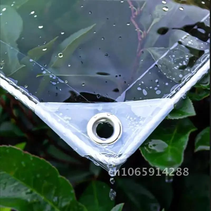 Pergola da giardino da 0,35 mm Telone trasparente Gazebo Tenda da campeggio Copertura impermeabile Panno antipioggia Finestre Telo Balcone Trasparente per esterni