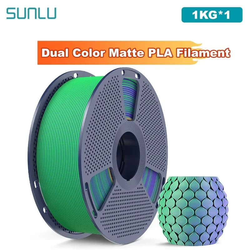 SUNLU 2-kg 2-inch 2-pound PLA Filament 1-pound 1.75 mm 1 kg (2.2 lb) 3D printer PLA matte for most FDM printers