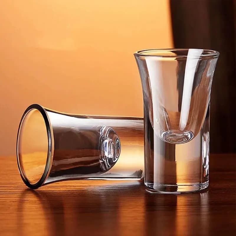 30ml Luxury Small Wine Glass Classic Shot Glass High End Spirits Cup Transparent Vodka Bourbon Cups Bar Accessories Glass Cup