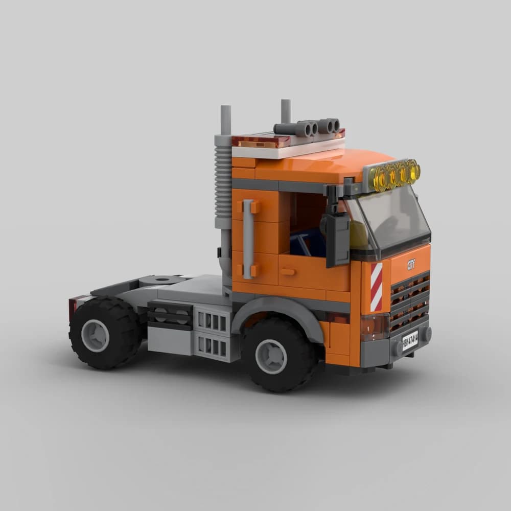 Nuovo MOC City Transport Truck e Center Dump Trailer Modello Building Blocks Assemblaggio modulare fai-da-te Giocattolo per bambini Ragazzi Regalo da collezione