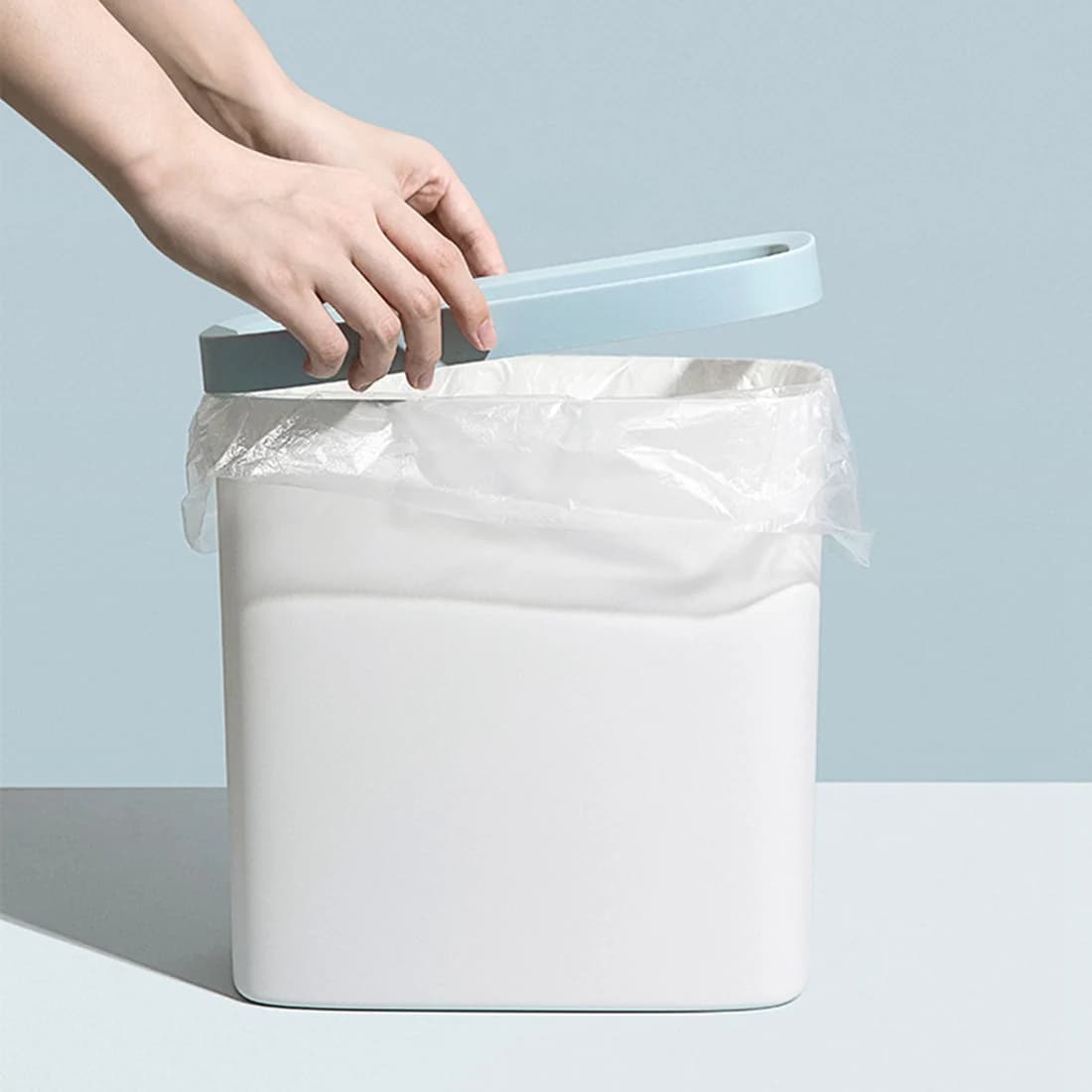 AA94-Kitchen Smart Trash Can Bathroom Plastic Trash Can Narrow
